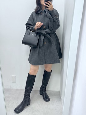 「OLIVE des OLIVE（オリーブデオリーブ）のアイテム（ステンカラーコート）」を使った、s13_oliveさん（レディース・158cm）の夏コーディネート