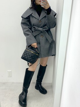 「OLIVE des OLIVE（オリーブデオリーブ）のアイテム（その他アウター）」を使った、s13_oliveさん（レディース・158cm）の秋コーディネート
