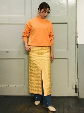 「SHIPS」｜「アイテム（バレエシューズ）」を使った、許さん（レディース・160cm）の冬コーディネート