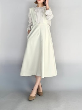 「piccin」｜「アイテム（ジャンパースカート）」を使った、PICCIN PRESSさん（レディース・164cm）の冬コーディネート