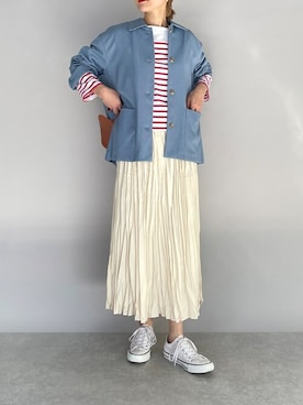 「piccin」｜「アイテム（ジャケット/アウター）」を使った、PICCIN PRESSさん（レディース・164cm）の春コーディネート