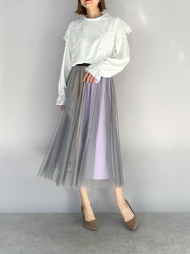 「LUGIVA（ルギヴァ）のアイテム」を使った、PICCIN PRESSさん（レディース・164cm）の春コーディネート