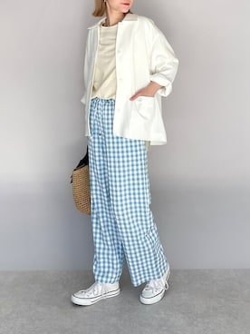 「piccin」｜「アイテム（ジャケット/アウター）」を使った、PICCIN PRESSさん（レディース・164cm）の春コーディネート