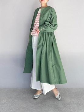 「piccin」｜「アイテム（ジャケット/アウター）」を使った、PICCIN PRESSさん（レディース・164cm）の春コーディネート