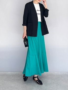 「piccin」｜「アイテム（ジャケット/アウター）」を使った、PICCIN PRESSさん（レディース・164cm）の夏コーディネート