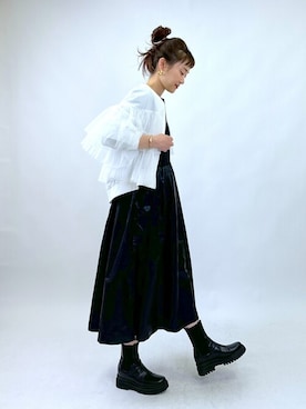 「piccin」｜「アイテム（ジャケット/アウター）」を使った、PICCIN PRESSさん（レディース・164cm）の冬コーディネート