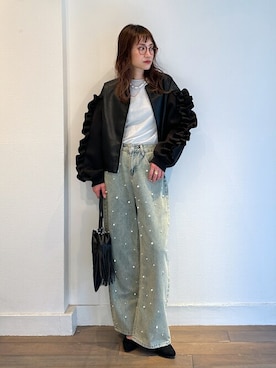 「piccin」｜「アイテム（ジャケット/アウター）」を使った、PICCIN PRESSさん（レディース・164cm）の春コーディネート