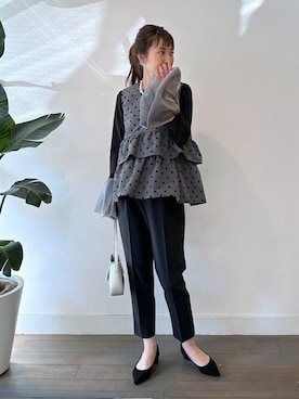 「PICCIN PERLA（ピッチンペルラ）のアイテム」を使った、PICCIN PRESSさん（レディース・164cm）の春コーディネート