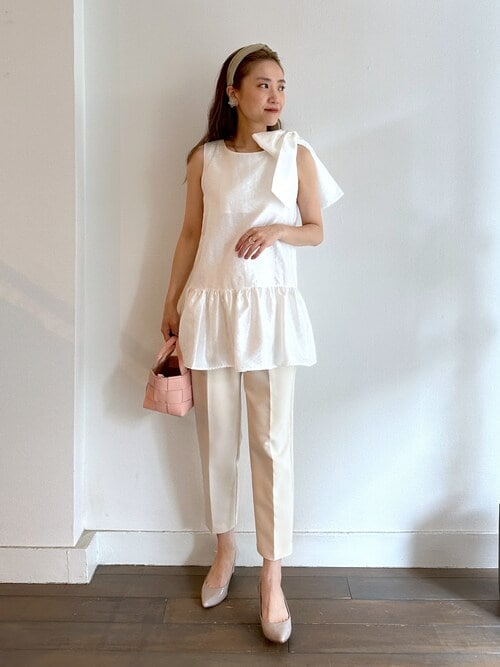 ショルダーリボンノースリーブブラウス（シャツ/ブラウス）｜PICCIN