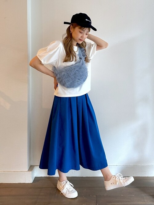 PICCIN スカート PICCIN PERLA スカート フロッキードットタックスカート