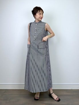 「アイテム（シャツワンピース）」を使った、PICCIN PRESSさん（レディース・164cm）の夏コーディネート