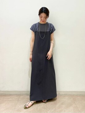 「アイテム（サンダル、グリーン系）」を使った、kuroさん（レディース・155cm）の夏コーディネート