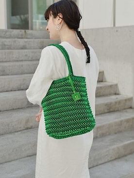 「カラー×コーデ」｜「アイテム（バッグ）」を使った、ayuGさん（レディース・167cm）の春コーディネート