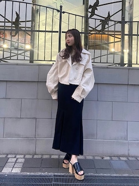 「murua」｜「アイテム（ジャケット/アウター）」を使った、MURUAさん（レディース・148cm）の冬コーディネート