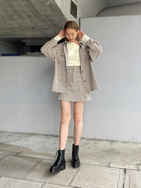 「murua」｜「アイテム（ジャケット/アウター）」を使った、MURUAさん（レディース・170cm）の春コーディネート