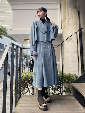 「murua」｜「アイテム（ジャケット/アウター）」を使った、MURUAさん（レディース・158cm）の春コーディネート