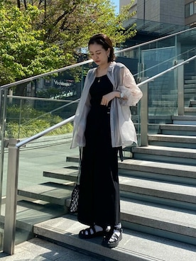 「MURUA（ムルーア）のアイテム（タンクトップ）」を使った、MURUAさん（レディース・162cm）の春コーディネート