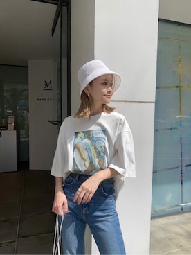 「MURUA（ムルーア）のアイテム（Tシャツ/カットソー）」を使った、MURUAさん（レディース・154cm）の春コーディネート