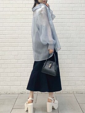 「MURUA（ムルーア）のアイテム（タンクトップ）」を使った、MURUAさん（レディース・156cm）の春コーディネート