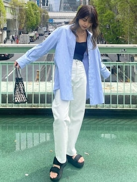 「MURUA（ムルーア）のアイテム（ハンドバッグ）」を使った、MURUAさん（レディース・163cm）の春コーディネート