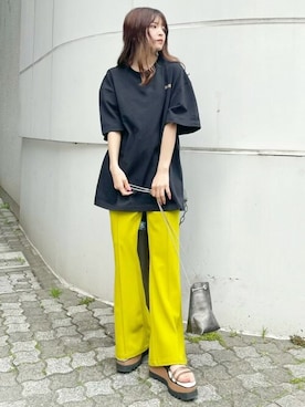 「MURUA（ムルーア）のアイテム（ショルダーバッグ）」を使った、MURUAさん（レディース・153cm）の春コーディネート