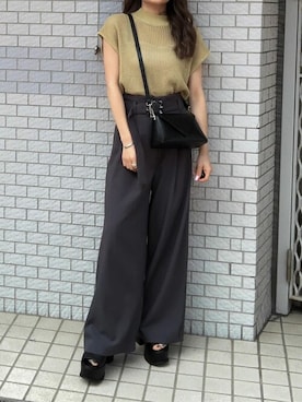 「MURUA（ムルーア）のアイテム（その他パンツ）」を使った、MURUAさん（レディース・148cm）の春コーディネート