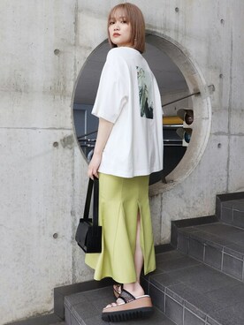 「MURUA（ムルーア）のアイテム（サンダル）」を使った、MURUAさん（レディース・158cm）の春コーディネート