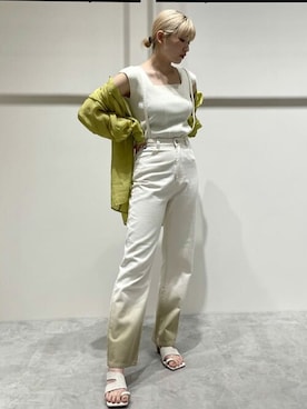 「MURUA（ムルーア）のアイテム（タンクトップ）」を使った、MURUAさん（レディース・159cm）の春コーディネート