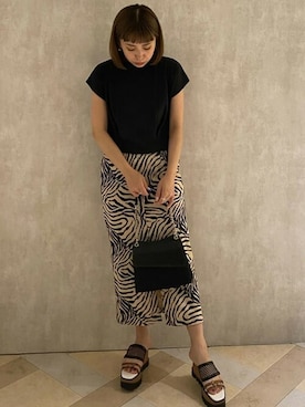 「MURUA（ムルーア）のアイテム（タンクトップ）」を使った、MURUAさん（レディース・155cm）の春コーディネート