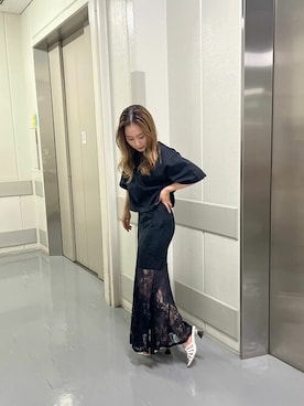 「MURUA（ムルーア）のアイテム（スカート）」を使った、MURUAさん（レディース・156cm）の夏コーディネート