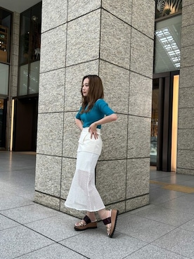 「MURUA（ムルーア）のアイテム（スカート）」を使った、MURUAさん（レディース・156cm）の夏コーディネート