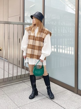 「ミニワンピ」｜MURUAさん（レディース・158cm）の夏コーディネート