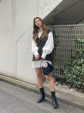 「MURUA（ムルーア）のアイテム（バッグ）」を使った、MURUAさん（レディース・165cm）の夏コーディネート