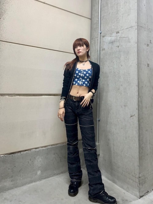 8531【極美品】HYSTERIC GLAMOUR STAR柄 デニム ビスチェ HYSTERIC GLAMOUR（ヒステリックグラマー）の「STAR柄デニム