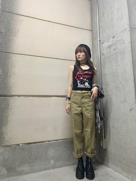 「シャツ 」｜「アイテム（アクセサリー）」を使った、moanghaeeeさん（レディース・168cm）の夏コーディネート