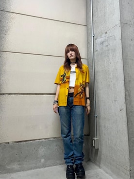 「シャツ 」｜「アイテム（アクセサリー）」を使った、moanghaeeeさん（レディース・168cm）の夏コーディネート