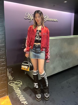 「アイテム（スタジャン）」を使った、moanghaeeeさん（レディース・168cm）の秋コーディネート
