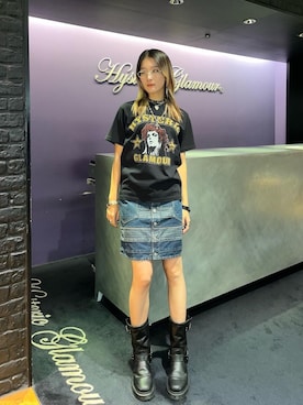 「ロック」｜「アイテム（トップス）」を使った、moanghaeeeさん（レディース・168cm）の秋コーディネート