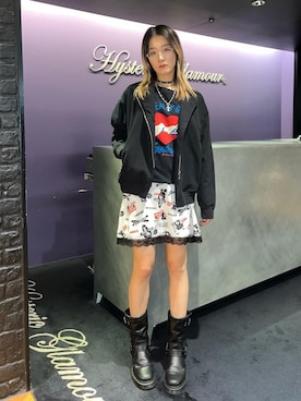 「アイテム（その他アウター、ブラック系）」を使った、moanghaeeeさん（レディース・168cm）の秋コーディネート