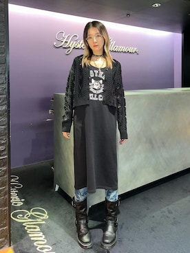 「ロック」｜「アイテム（トップス）」を使った、moanghaeeeさん（レディース・168cm）の秋コーディネート