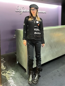 「ロック」｜「アイテム（トップス）」を使った、moanghaeeeさん（レディース・168cm）の秋コーディネート