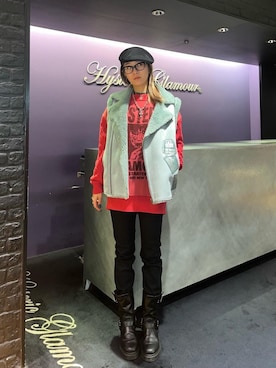 「ロック」｜「アイテム（トップス）」を使った、moanghaeeeさん（レディース・168cm）の秋コーディネート