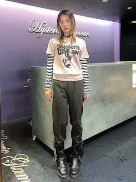 「ロック」｜「アイテム（トップス）」を使った、moanghaeeeさん（レディース・168cm）の秋コーディネート