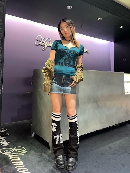 HYSTERIC GLAMOUR デニムスカート バックレースアップ マイクロ