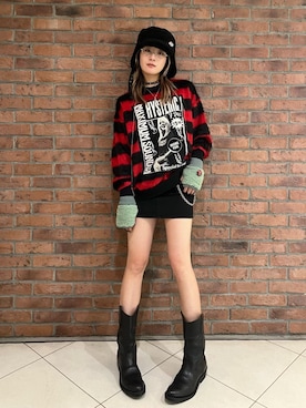 「アイテム（ウォレットチェーン）」を使った、moanghaeeeさん（レディース・168cm）の秋コーディネート