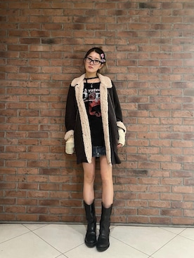 「アイテム（ステンカラーコート）」を使った、moanghaeeeさん（レディース・168cm）の秋コーディネート