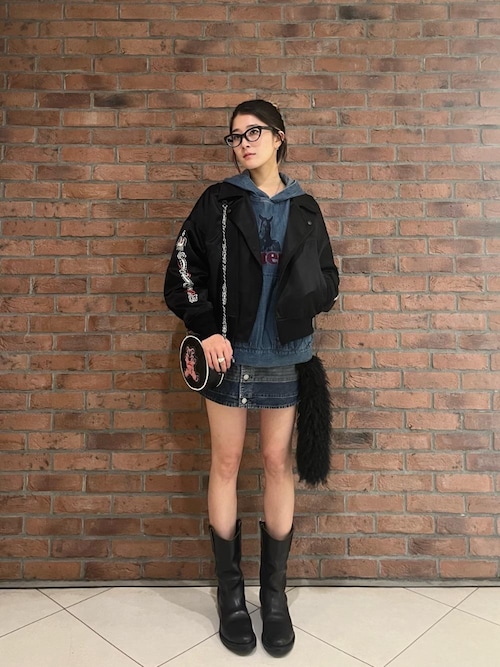 【新品未使用タグ付き】ヒステリックグラマー★Evilデニムシャツ HYSTERIC GLAMOUR（ヒステリックグラマー） ブラウス シャツ SPEAK NO