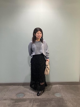 「アイテム（ニット/セーター）」を使った、komaさん（レディース・143cm）の秋コーディネート
