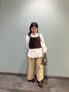 「アイテム（ブーツ）」を使った、komaさん（レディース・143cm）の秋コーディネート