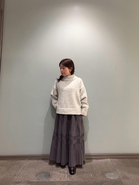 「アイテム（スカート）」を使った、komaさん（レディース・143cm）の冬コーディネート